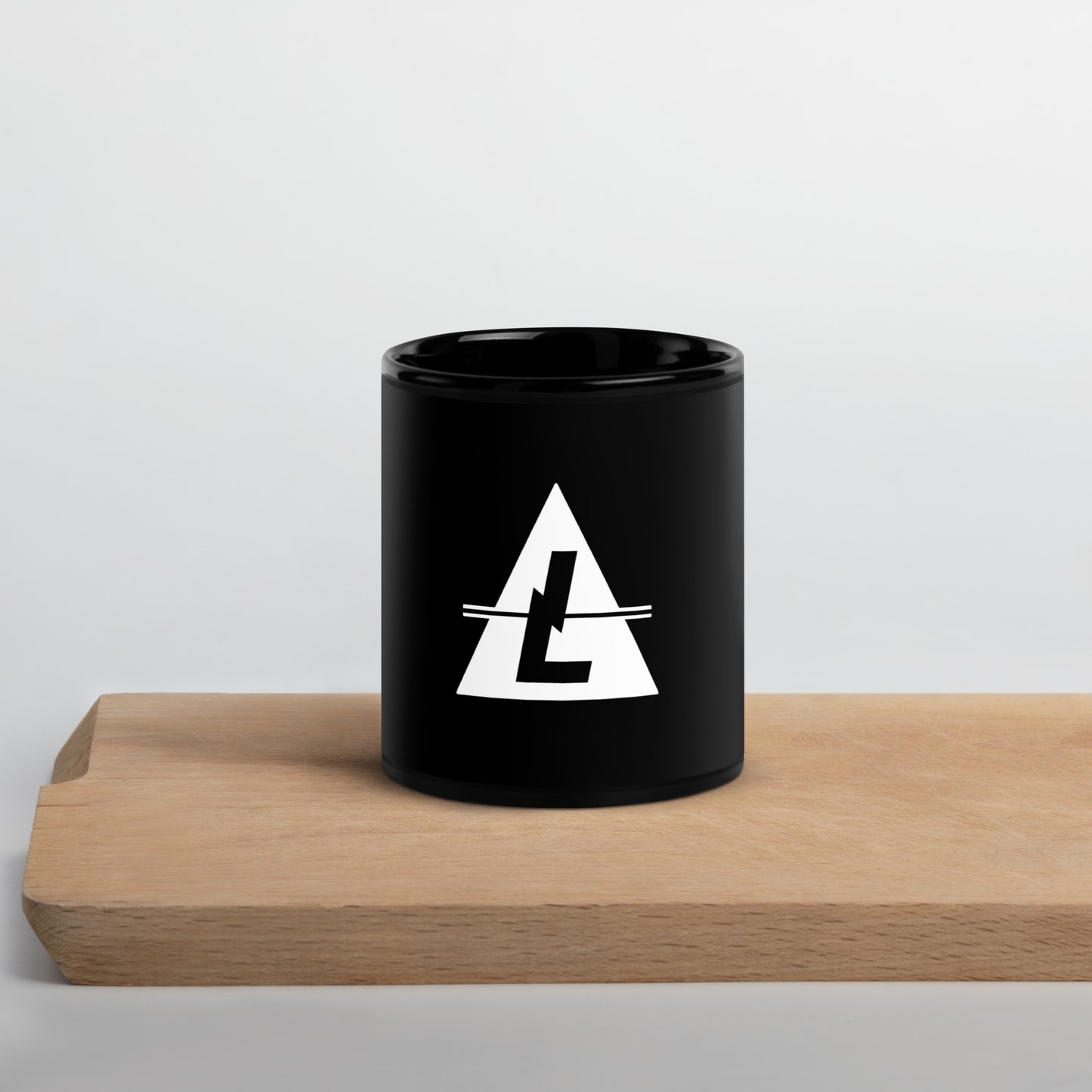 "Local Astronauts" Logo Black Glossy Mug