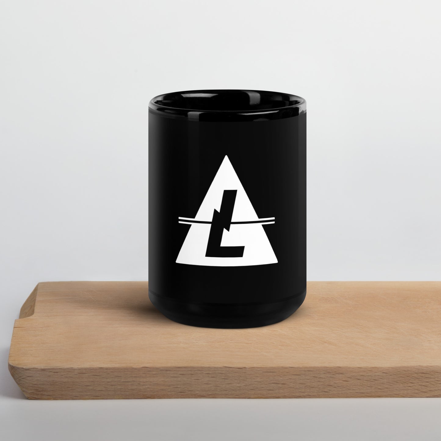 "Local Astronauts" Logo Black Glossy Mug